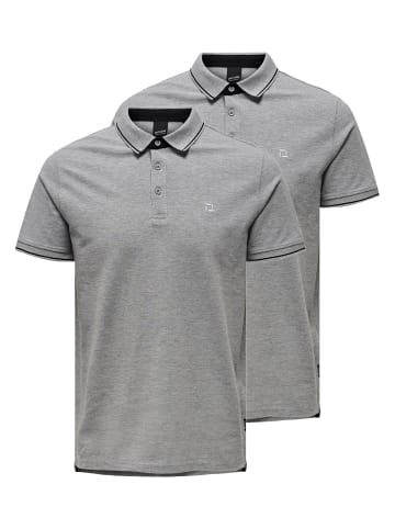 ONLY & SONS Poloshirt Onsefletcher in Light grey melange