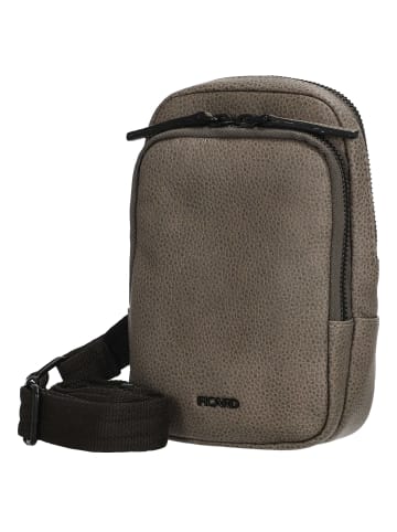 PICARD Casual - Umhängetasche 19 cm Rindleder (black) in taupe