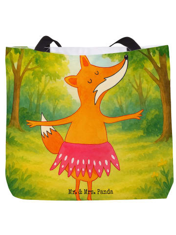 Mr. & Mrs. Panda Tote Bag Fuchs Ballerina Design ohne Spruch in Weiß