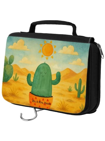 Mr. & Mrs. Panda Kosmetiktasche Kaktus Sonne Design ohne Spruch in Weiß