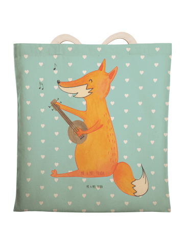 Mr. & Mrs. Panda Beutel Fuchs Gitarre ohne Spruch in Türkis Pastell