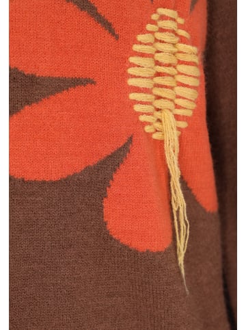 Swirly Women Sweater in Coffee