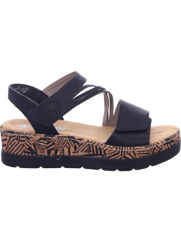 rieker Keilsandalette in schwarz