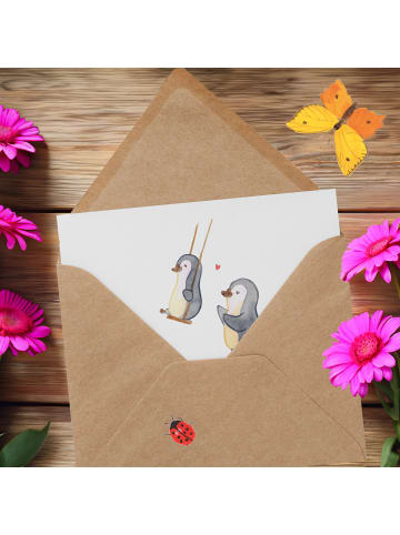 Mr. & Mrs. Panda Einladungskarte Lieblings-Tante mit Spruch in Weiß