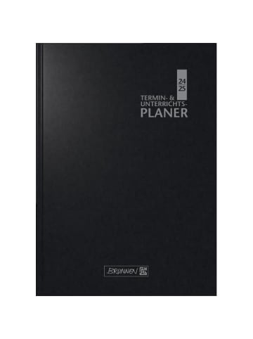 BRUNNEN Lehrerkalender 1 Woche/2 Seiten 2024/2025 ca. A5 17x24cm Baladek schwarz