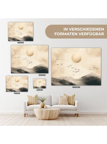 MuchoWow Leinwand Bilder Beige