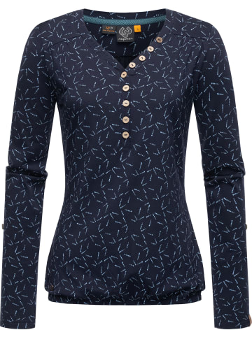 ragwear Langarmshirt Pinchi Dots in Navy