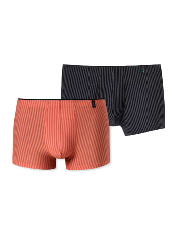 Schiesser Trunk Long Life Soft in black, grapefruit