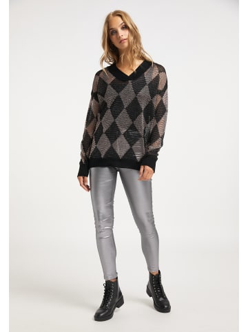 myMo ROCKS Damen Pullover in Schwarz Rosa