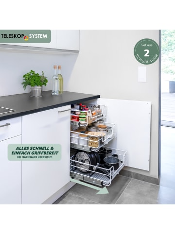 bremermann Teleskopschubladen ca. 45,5-47 x 14 x 44 cm (B/H/T)