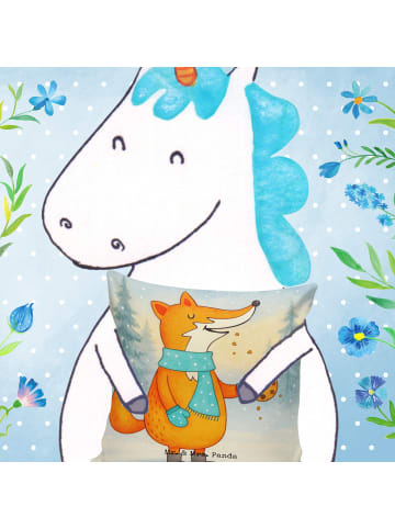 Mr. & Mrs. Panda Dekokissen Fuchs Keks Design ohne Spruch in Weiß