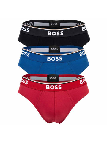 BOSS Slip 3er Pack in Rot/Blau/Schwarz