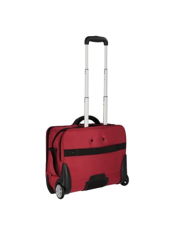 Dermata 2 Rollen Businesstrolley 41 cm Laptopfach in rot