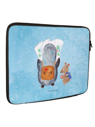 Mr. & Mrs. Panda Laptop Tasche Pinguin & Maus Wanderer ohne Spruch in Eisblau