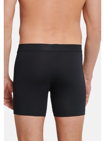 Schiesser Long Short / Pant Long Life Cotton in Schwarz / weiß