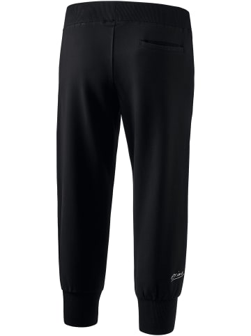 erima Damen 3/4 Sweathose mit Buendchen in schwarz
