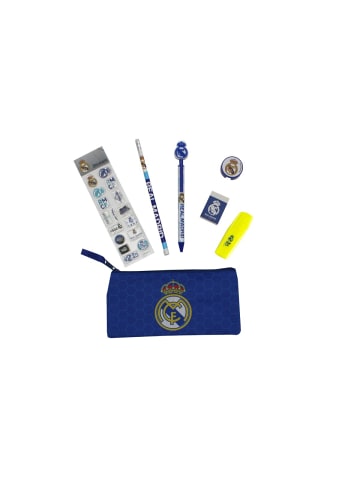 Real Madrid Schulset mit Federmäppchen, Bleistift und Textmarker