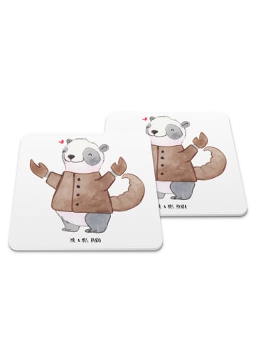 Mr. & Mrs. Panda Untersetzer Skorpion Astrologie ohne Spruch in Weiß