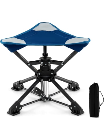 COSTWAY Campinghocker drehbar faltbar in Blau