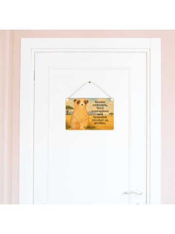 Mr. & Mrs. Panda holzbild Erdmännchen Design mit Spruch in Weiß