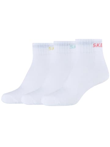 Skechers Skechers 3PPK Wm Mesh Ventilation Quarter Socks in Weiß