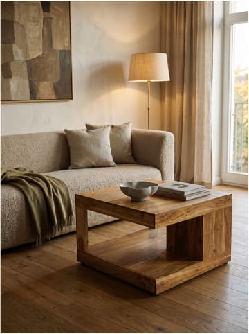 Sofatisch quadratisch, Massivholz, handgefertigt, Modern