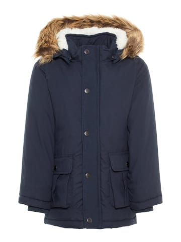 name it Jungen Parka mit Kapuze &Teddyfutter in Blau