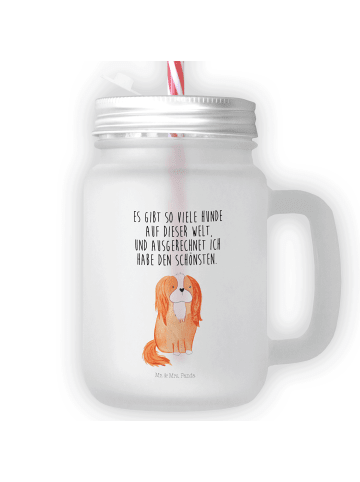 Mr. & Mrs. Panda Trinkglas Mason Jar Hund Cavalier King Charles ... in Transparent