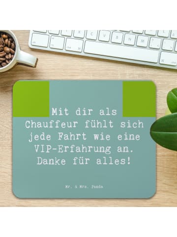 Mr. & Mrs. Panda Mauspad Spruch VIP Chauffeur mit Spruch in Meeresbrise