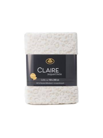 Gözze Wohndecke Jaquard Claire in creme