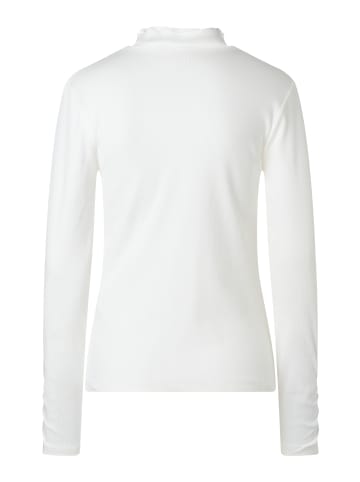More & More schmales, feminines Rippenshirt in off white