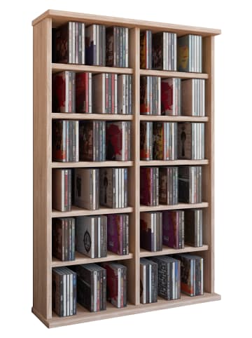 VCM Holz CD DVD Stand Regal Schrank Ständer Ronul in Sonoma-Eiche (Sägerau)