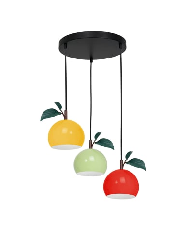 Licht-Erlebnisse Pendelleuchte (B)42 x (L)42 x (T)110 cm in Schwarz Rot Mint Gelb