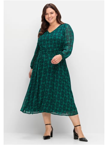sheego by Joe Browns Midikleid in grün-blau