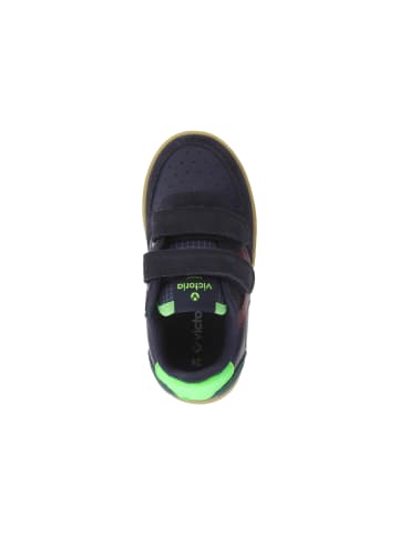Victoria Sneaker Basse Enfant aus Leder Time Blau