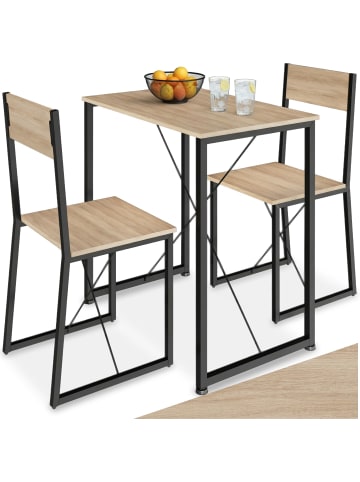 tectake Essgruppe 3-teilig, mit höhenverstellbaren Kunststofffüßen