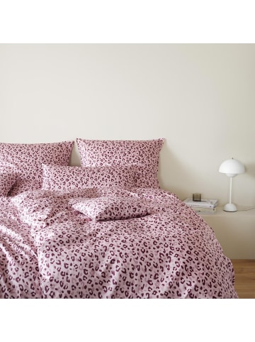 Elegante Bettwäsche Leolook in rose-bordeaux