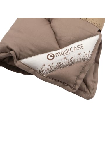 müsli Kopfkissen aus Kapock in Walnut