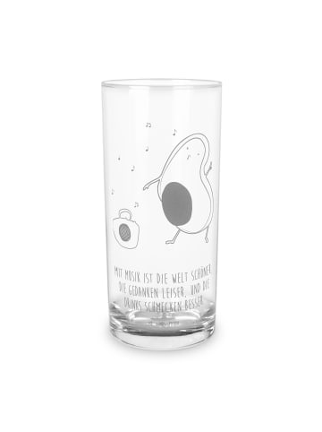 Mr. & Mrs. Panda Wasserglas Avocado Tanzen mit Spruch in Transparent