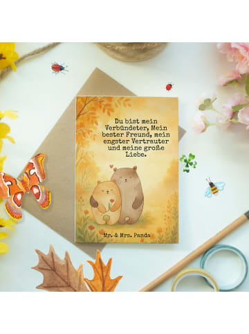 Mr. & Mrs. Panda Beileidskarte Bären Liebe Design mit Spruch in Weiß