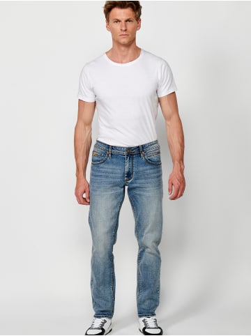 KOROSHI Jeans Stretch Regular Fit in blau