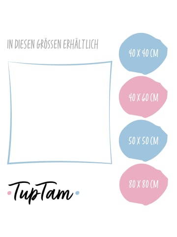 TupTam Kinder Kissenbezug Dekorativ Gemustert in blau/grau