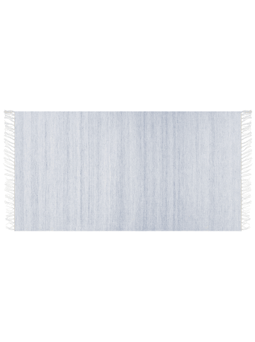 Beliani Geflochtener Teppich MALHIA in Blau - (W) 80 x (H) 0.5 x (L) 150 cm