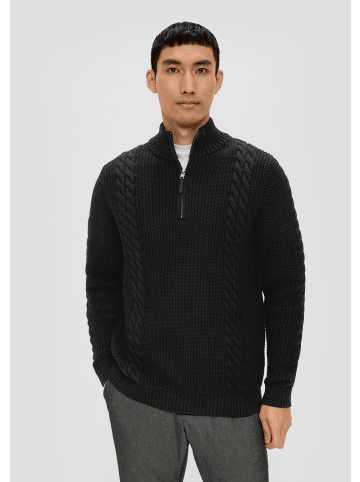 s.Oliver Strickpullover langarm in Schwarz