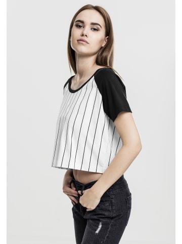 Urban Classics Cropped T-Shirts in wht/blk