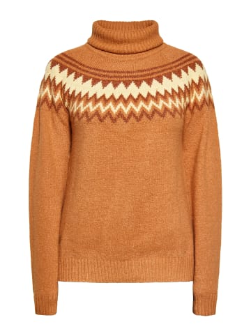 IZIA Strick Pullover in Kamel Mehrfarbig