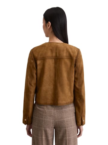 Marc O'Polo Lederjacke regular in warm brown