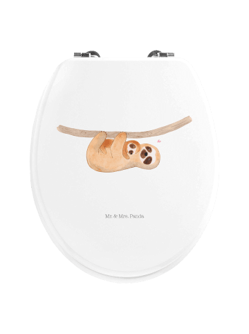 Mr. & Mrs. Panda Klobrille Faultier Kind ohne Spruch in Weiß