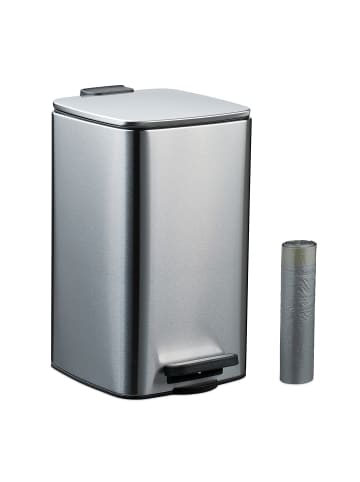 relaxdays Kosmetikeimer in Silber - 8 Liter