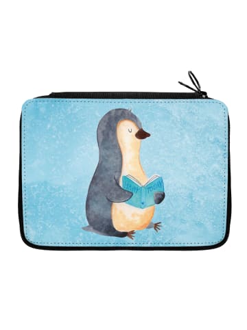 Mr. & Mrs. Panda Schulmäppchen Pinguin Buch ohne Spruch in Eisblau